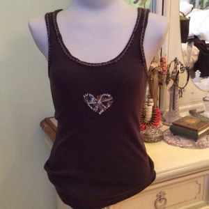 Twisted Heart brown tshirt