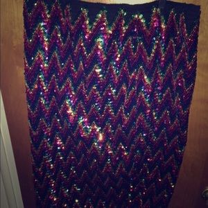 Multicolor sequin skirt from Asos...