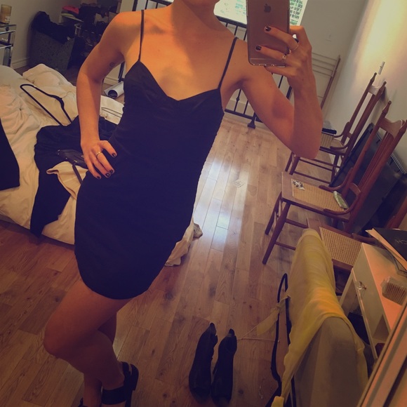 Black mini dress