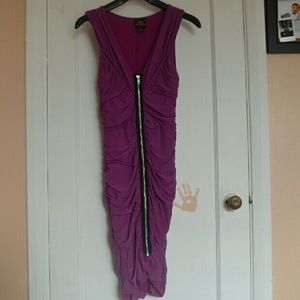 2b bebe purple scrunch dress