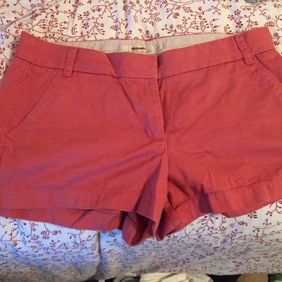 Jcrew red chino shorts