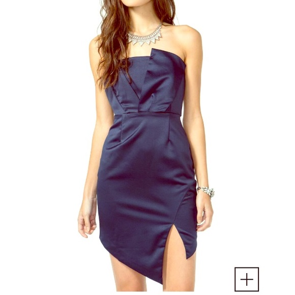 Bundle fancy navy blue origami dress & yellow top