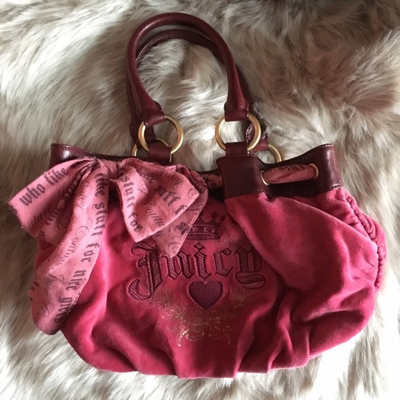 Authentic Juicy Couture Velour Handbag