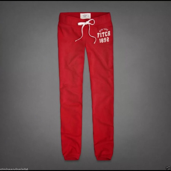 Abercrombie & Fitch Red banded sweatpants