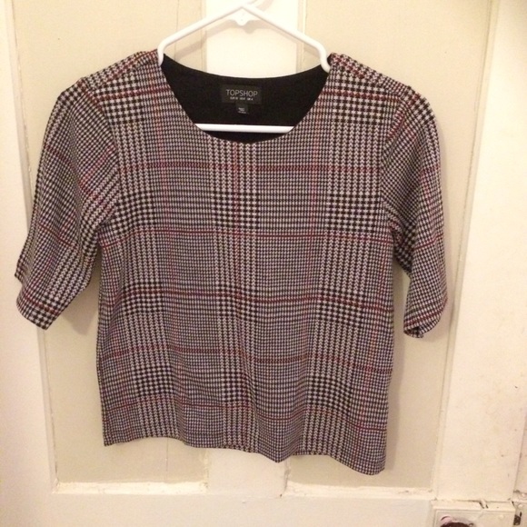 Topshop Tops - Plaid Topshop T-Shirt