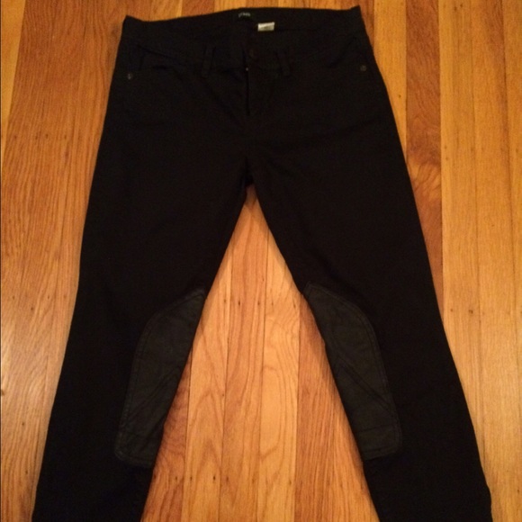J Crew leather patch 5 pocket pants - Picture 2 of 4