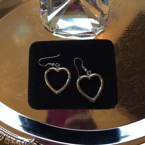 Silver heart earrings