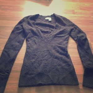 Daytrip Brown Pullover V-neck Sweater - Medium