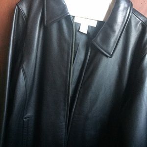 Women's Black Leather Jacket Eddie Bauer XL