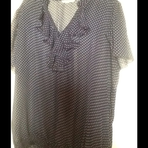 Plus sized polka dot top