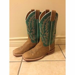 Size 6 Leather Teal Cowboy (Cowgirl) Boots