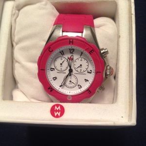 Authentic Michele Jelly Bean Watch (pink)