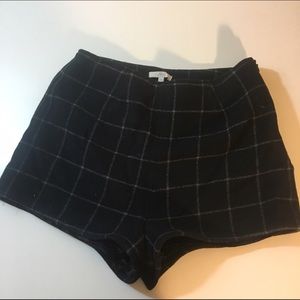 Short checkered wool shorts high waisted size 2