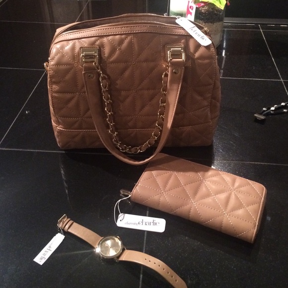Matching hand bag, wallet and watch BUNDLE