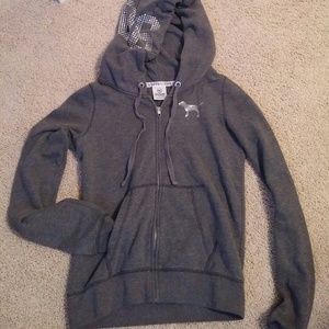 VS PINK Zip Hoodie w/Bling