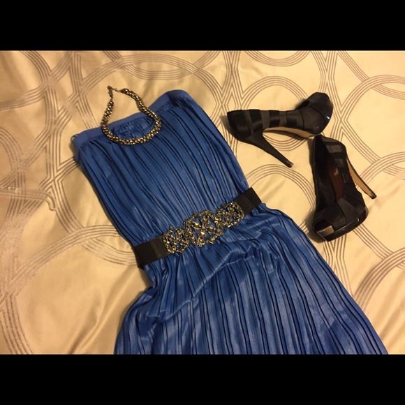 BCBGMaxAzria Mateo Woven Dress, blue