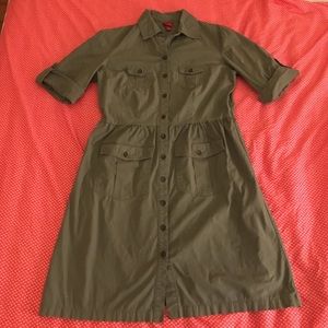 Green military style dress