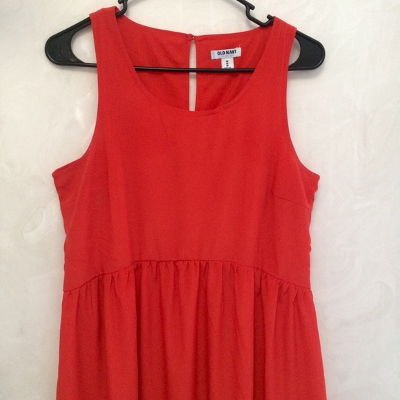Red loose fitting dress