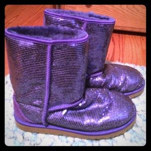 Size 10 Purple Sequin Uggs