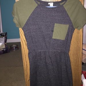 Short green and grey dress