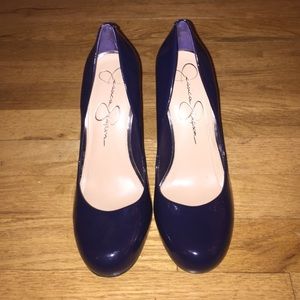 Jessica Simpson Navy Heels