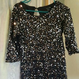 Black sequin dress