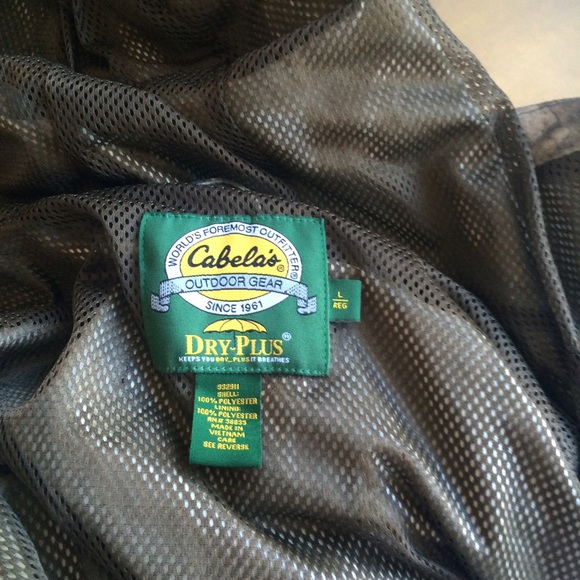 Cabela's Men's dry fit light weight hunting gear.