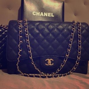 Caviar in maxi jumbo gold hardware