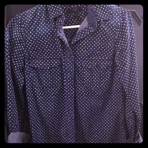 Dark chambray button up