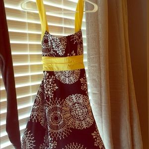 Fit & flare dress. Tulle lined for extra lift.