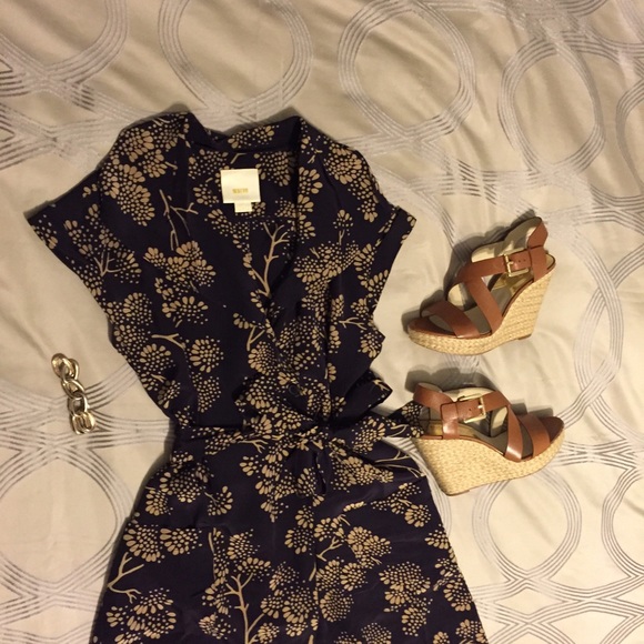 Maeve Navy Wrap Dress