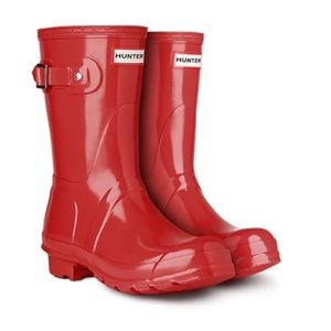 Glossy Red Hunter Boots