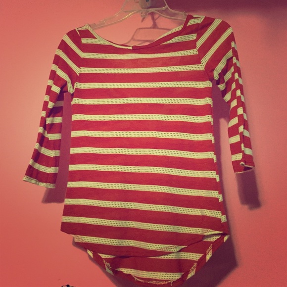 Striped half sleeve shirt