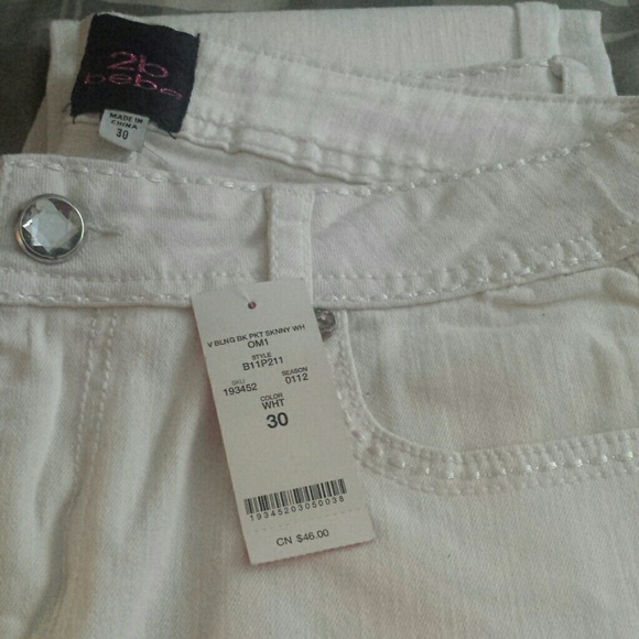 2b be be white jeans