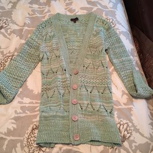 Loose knit cardigan