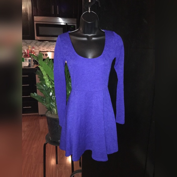 Adorable, bright long-sleeve skater dress