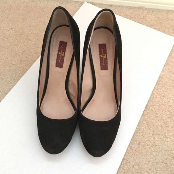 -SOLD- For all mankind black wedges - Picture 2 of 4