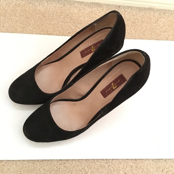 -SOLD- For all mankind black wedges - Picture 3 of 4