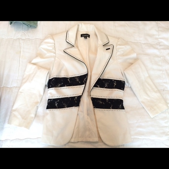 Black and white blazer