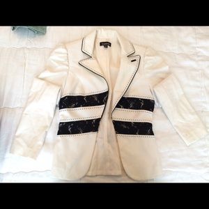 Black and white blazer