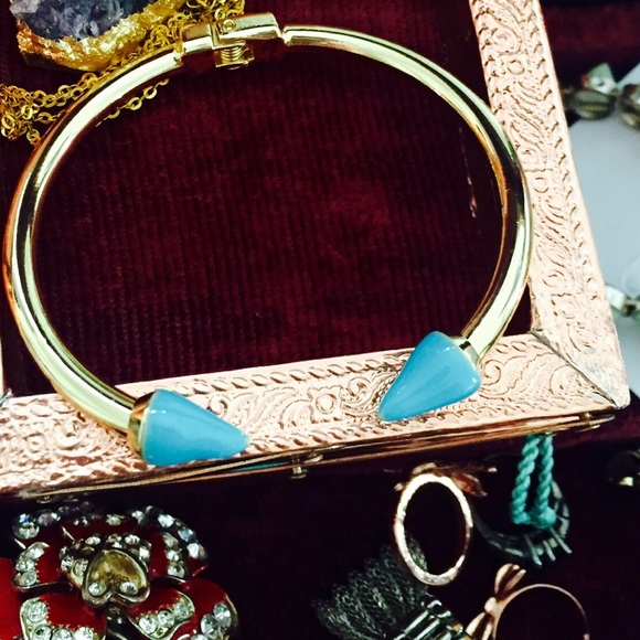 Blue Enamel Spike Bracelet - Picture 2 of 3