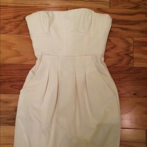 BCBG Max Azria White Strapless Dress