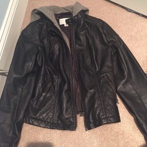 Faux leather jacket