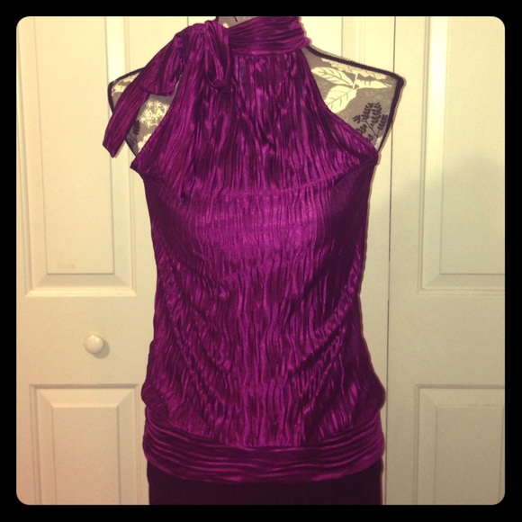 Purple crinkle top
