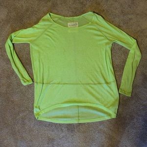 Free People Bright Green Top