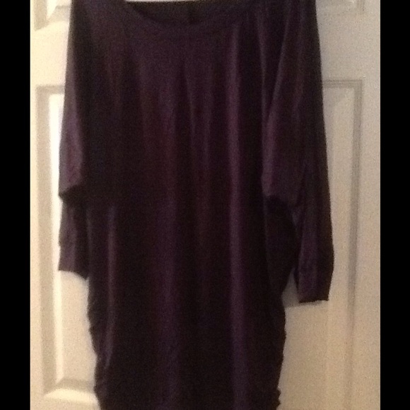 Plus size top with side rushing