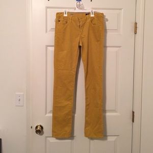 Corduroy yellow pants