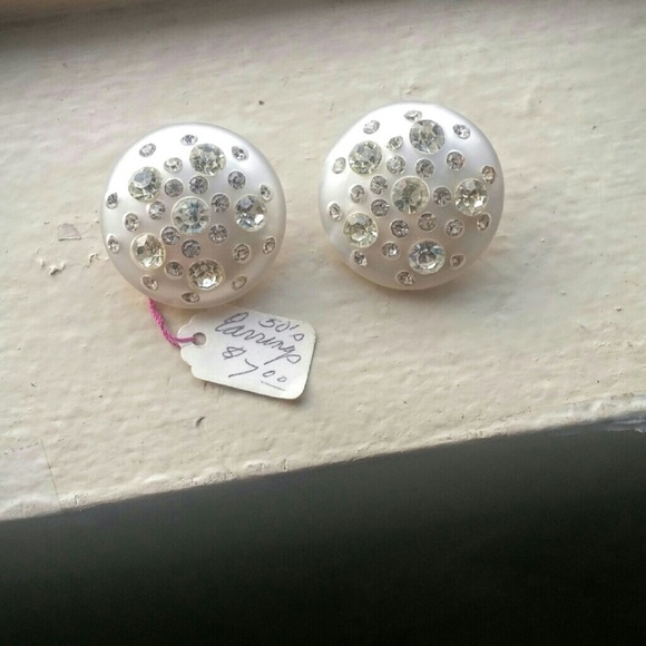 Vintage *Handmade* 50's Costume Earrings