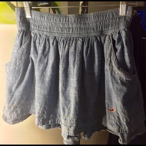 Hollister two-tiered denim mini skirt