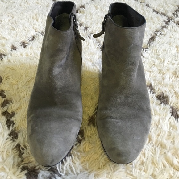 Via Spiga Abri Grey Suede Booties
